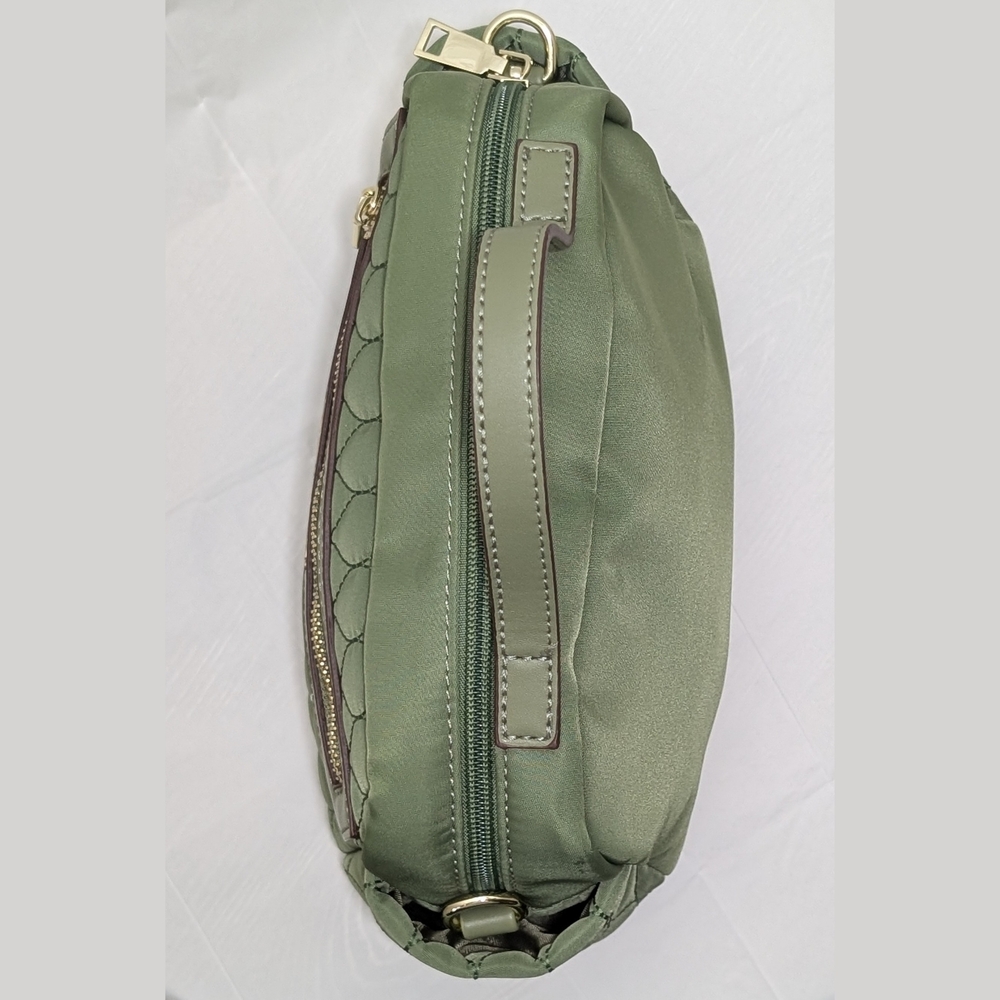 Bella Russo Olive Quilted Crossbody Bag with Gold Accents - Picture 11 of 15